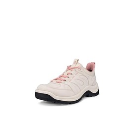 ECCO Women's Offroad Leather Waterproof Hiking Shoe, Limestone Nubuck/Old Rose, 8-8.5