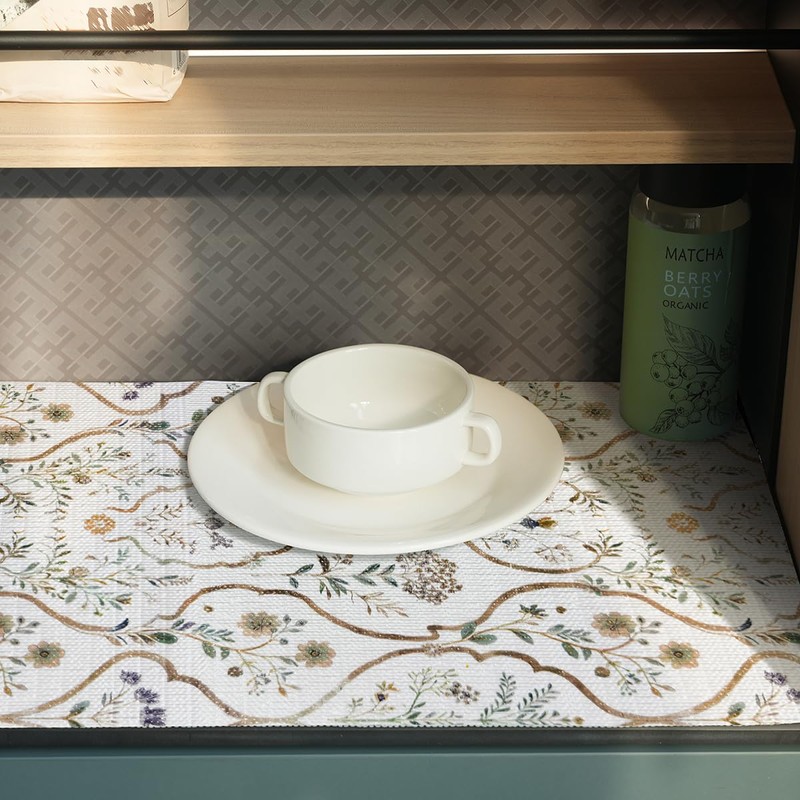 vuacepe Drawer and Shelf Liner for Kitchen Cabinets Non-Adhesive Drawer