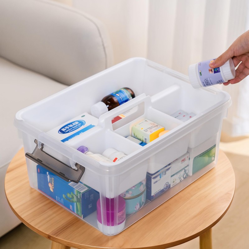 Citylife 17 QT Plastic Storage Bins Clear Storage Box with