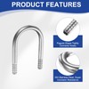 PATIKIL 2pcs 1/4" (6mm) x 1/4" (6mm) Hose Barb Fitting