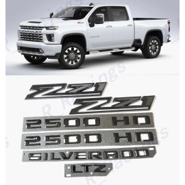GM Auto Gloss Black Door 2500HD Fender Z71 Rear Silverado LTZ Emblem 2019-2023 Silverado