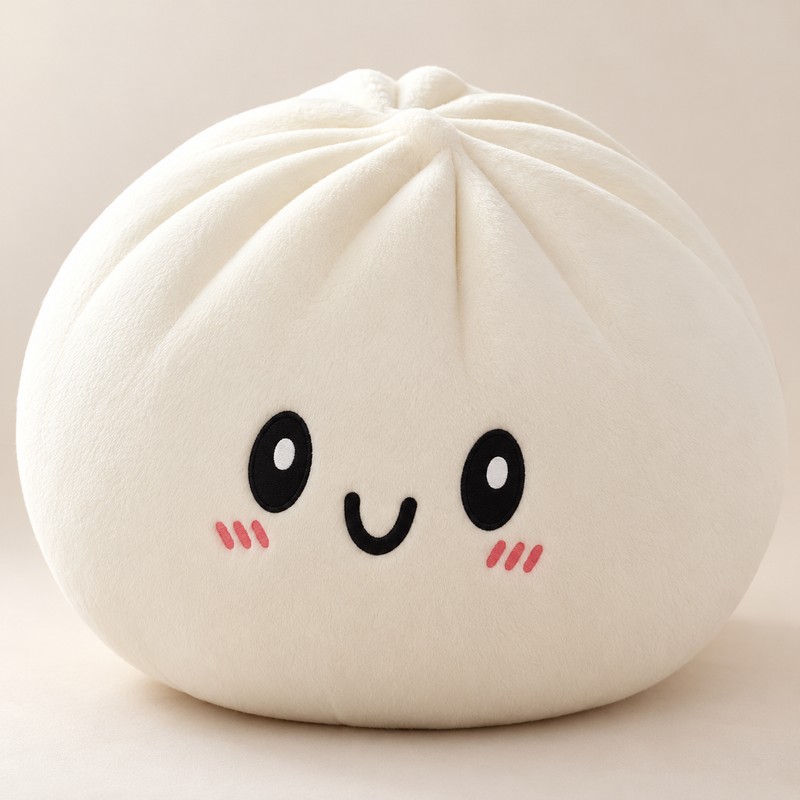 Cute Giant Dumpling Plush Pillow – Soft Squishy Stuffed Toy
