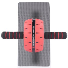 Abdominal Roller with Knee Mat Red Knees