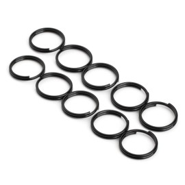 TI-MULTI (Ti) Titanium Black Key Holder Ring Black Lightweight Outer 10/12/14mm/20mm/25mm (12mm/10pcs)