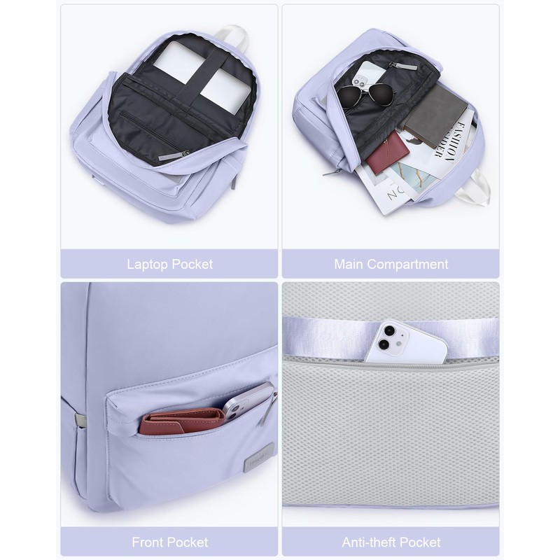 HOMIEE Lightweight Stylish Casual Backpack, Laptop Backpack Water-Resistant Daypack, Travel/School/Casual/Work