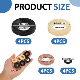 16 Piece O-Ring Fuel Injectors, Injector Seal Set, Seal Set for 1.6 HDI, Including Injection Seals, Housing, Copper Washing, O-rings, 1314368, 1982A0