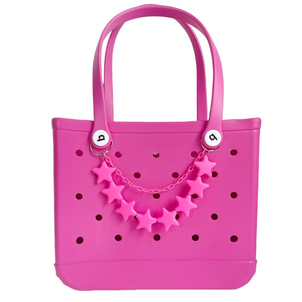 QTMY Beaded Star Chain Charms for Bogg Bag Accessories Rubber