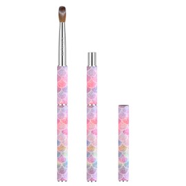 Pincel para Uñas Acrílicas 100% Kolinsky Pincel para Uñas de Acrílico en Polvo Redondo Ovalado Ondulado Herramienta de Manicura para Principiantes y Profesionales Tamaño 8