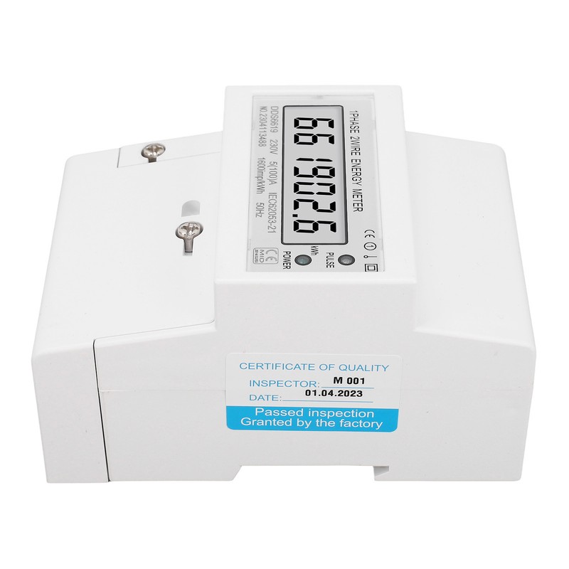 Electricity Meter 1 Phase 2 Wire LCD AC 5A 100A