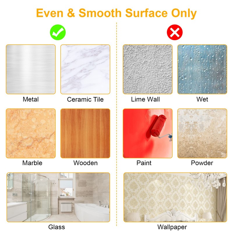 Adhesive Shower Curtain Rod Holder, 6 Pack Curtain Rod Bracket