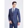HISDERN Mens Tie Royal Blue Ties for Men with Pocket