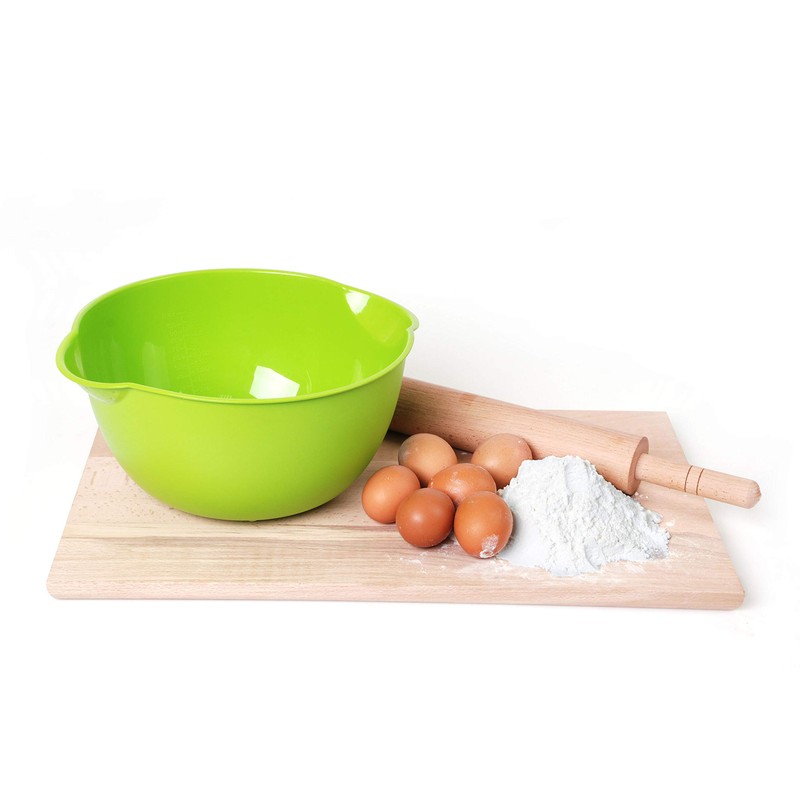 Mintra Home Mixing Bowl w/Colander (Large 4.5L, Green) - For