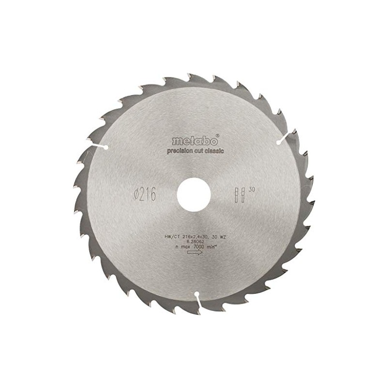 Metabo 628062000 Circular Saw-Blade HW/CT 216x30, 30 WZ22, Green