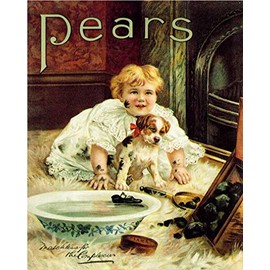 Vintage Metal Tin Sign 8x12 Pears Soap Puddy Muddy Paws Matchless For The Complexion Wall Decor Home Decor