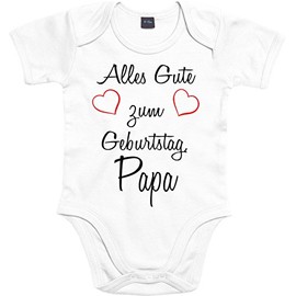 Mister Merchandise Baby Bodysuit “Alles gute zum Geburtstag”, Dad Mum, Grandma, Grandpa, Romper/Bodysuit Lovingly Printed