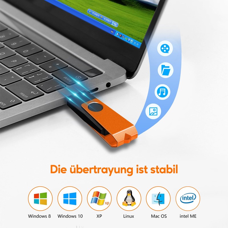 TEWENE USB Stick 8 GB Set of 10 USB 3.0