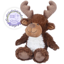 SuzziPals Heatable & Coolable Moose Stuffed Animals, Microwavable Stuffed Animal Heating Pad for Cramps, Lavender Scent Stuffed Moose Plush Toys for Anxiety Relief, Christmas Stuffed Animals Gifts