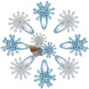 8PCS Christmas Snowflake Hair Clip - Christmas Blue White Hair