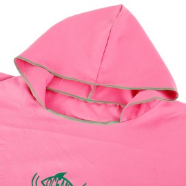 2Pcs Quick Dry Poncho Towel with Hood Swimming Towel Robe Poncho Lightweight Towel Changing Robe Towel Poncho Microfiber Surf Poncho for Women Men One Size Fit All, 43.3x35.4 Inches (Pink)