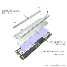 Shinwa Sangyo Nagao Mfg. M.2 Heatsink Cover for SSD SS-M2S-HS02