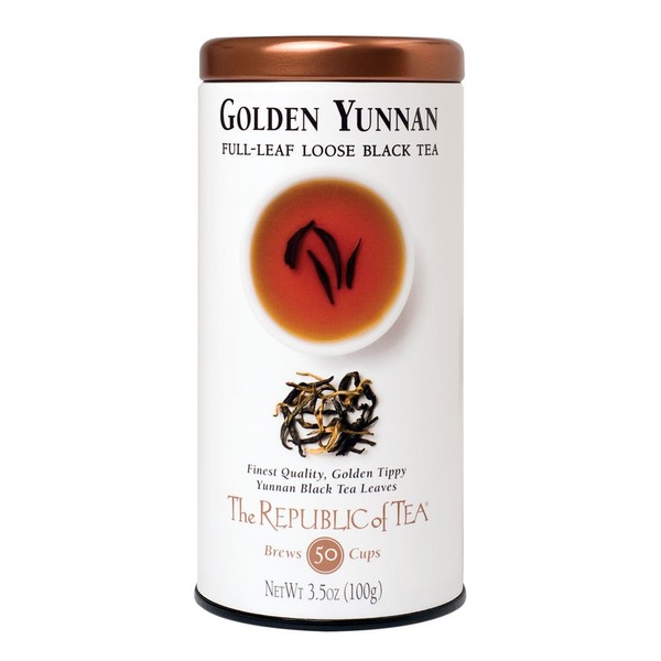 The Republic of Tea Black Full-Leaf Loose Tea (Golden Yunnan Black, 3.5 oz)