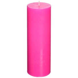 Zest Candle Pillar Candle, 3 by 9-Inch, Hot Pink