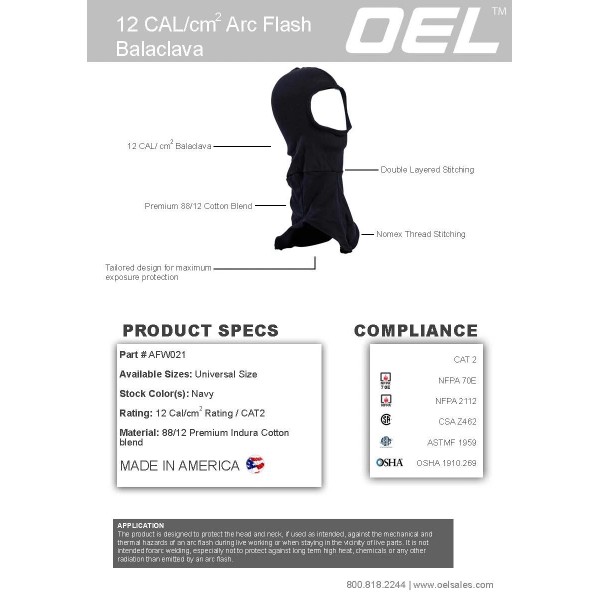 OEL 12 Cal Balaclava