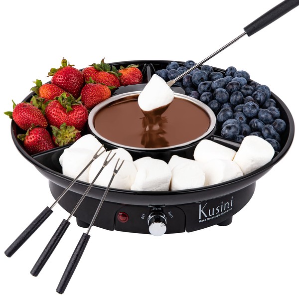 Kusini Electric Fondue Pot Set - Chocolate Fondue Kit -