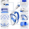 NARUTOO 180°Full Face Snorkel Mask, Double Floating Ball Design Anti-Leak