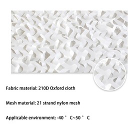 3M*3M Snow White Camo Netting,210D Blinds Camouflage Net,White Outdoor Shade Camouflage Netting for Decorations, Hunting, Camping, Shooting, Car Cover, Sunshade(3M*3M)