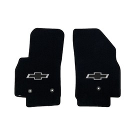 Lloyd Mats Custom-Fit Carpeted Floor Mats Premium Luxury Car Floor Liners for Chevy Spark (No EV) 2016-On Charcoal - 3D Black Bowtie (Charcoal, 2PC - Fronts)