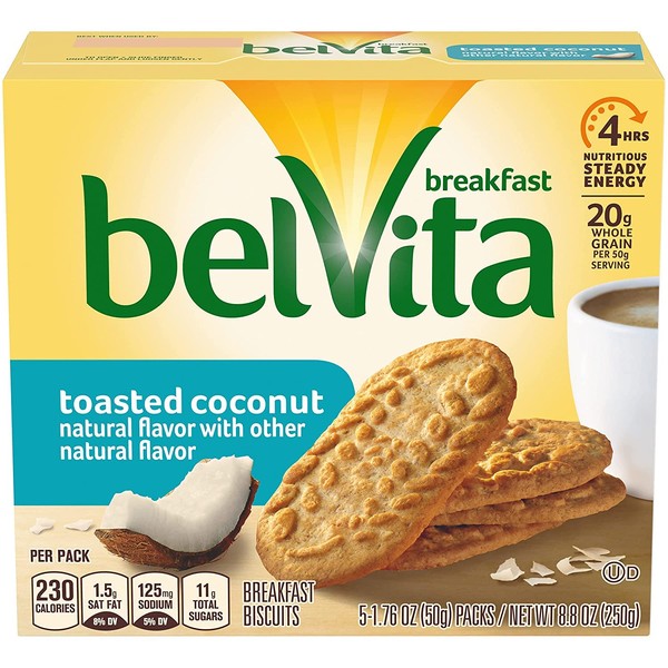Belvita Galletas de desayuno, sabor a avena dorada, paquete de 8 (4 galletas por paquete), 1 unidad (Paquete de 8)