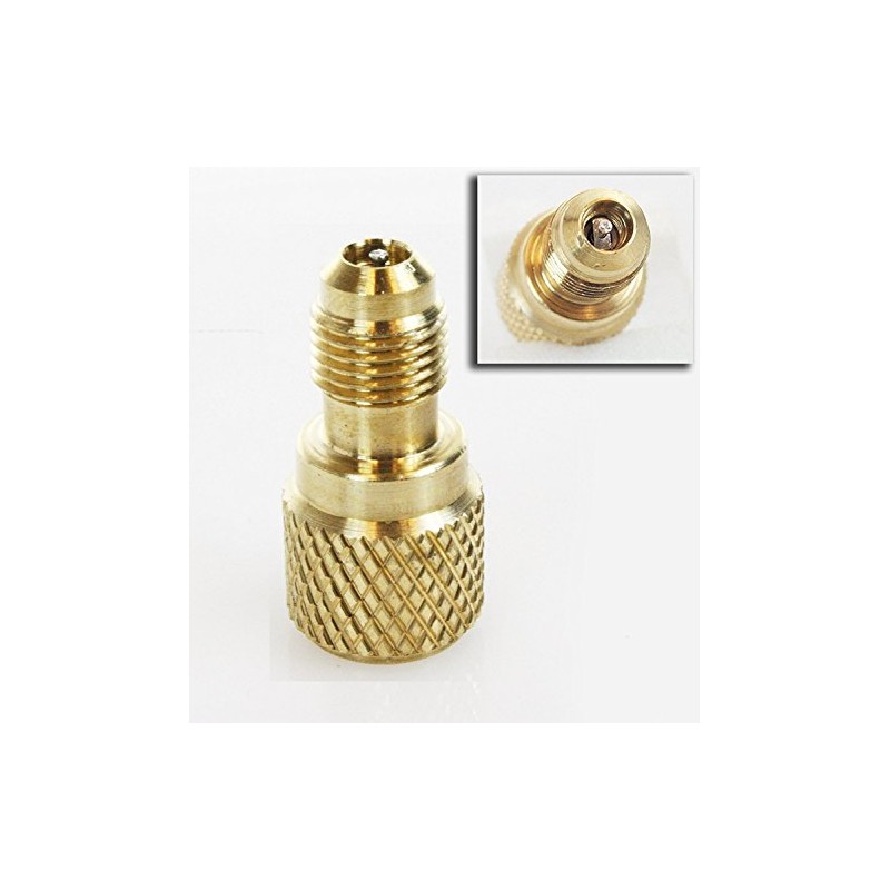R134A Refrigerant Tank Adapter 1/4" Male to 1/2" Acme Female