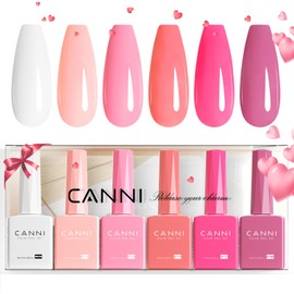 CANNI- SET DE ESMALTES DE UÑAS EN GEL ROSADO DE FÓRMULA SIN HEMA 6 piezas x 9 ml0,32 oz El esmalte de uñas en gel rosa CANNI está especialmente...    