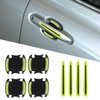 QZTYTY 8PCS Car Door Handle Protector Reflective Stickers, Universal 3D