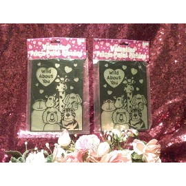 Vtg 2002 Valentine Day Cards Prism Paint Picture 2pc  Paint It & Frame It! 7x5