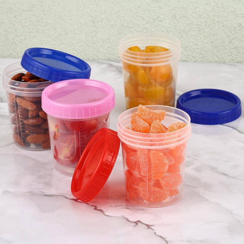 XSEINO 24 Pack 4oz Salad Dressing Container to Go,Small Transparent