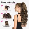 REECHO Ponytail Extension, 24" Claw Clip in Ponytail Extension Long