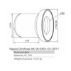 250mm Long White WC Toilet Waste Water Straight Pan Connector