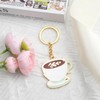 Tranbath Coffee Keyring with Creative Coffee Cups Design, Bag Charm,