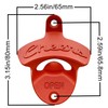 Luwanburg Red Cheers Bottle Opener Wall Mounted Magnetic Beer Cap