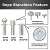 Mirror Crown Top Rope Stanchion in 3 pcs Set, VIP