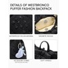 WESTBRONCO Small Backpack for Women Puffer Quilted Casual Daypack Backpacks,