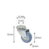 Wagner 23155001 Soft Swivel Castor with Back Hole Eco Diameter