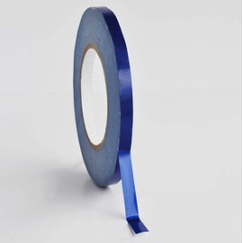 PSBM Poly Bag Sealing Tape, Blue, 3/8 Inch x 180 Yards, 6 Pack, 2.4 Mil, Colored Sealer Tape for Dispenser Refill, Bags, Polybags, Produce, Wrapping, Freezer