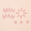 Press on Nails Long Almond False Nails Simple Shell Pattern