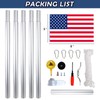iElyiEsy 20FT Flag Poles for Outside House Inground - Heavy