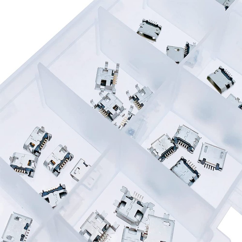 PENGLIN 50PCS Micro USB Female Connector Micro USB Female Socket