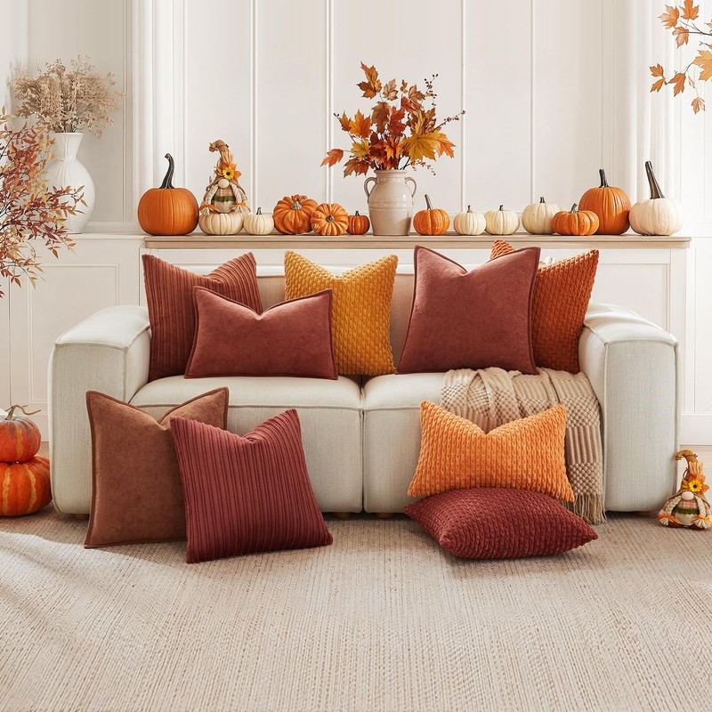 Kevin Textile Corduroy Cushion Covers 45 x 45 cm Set