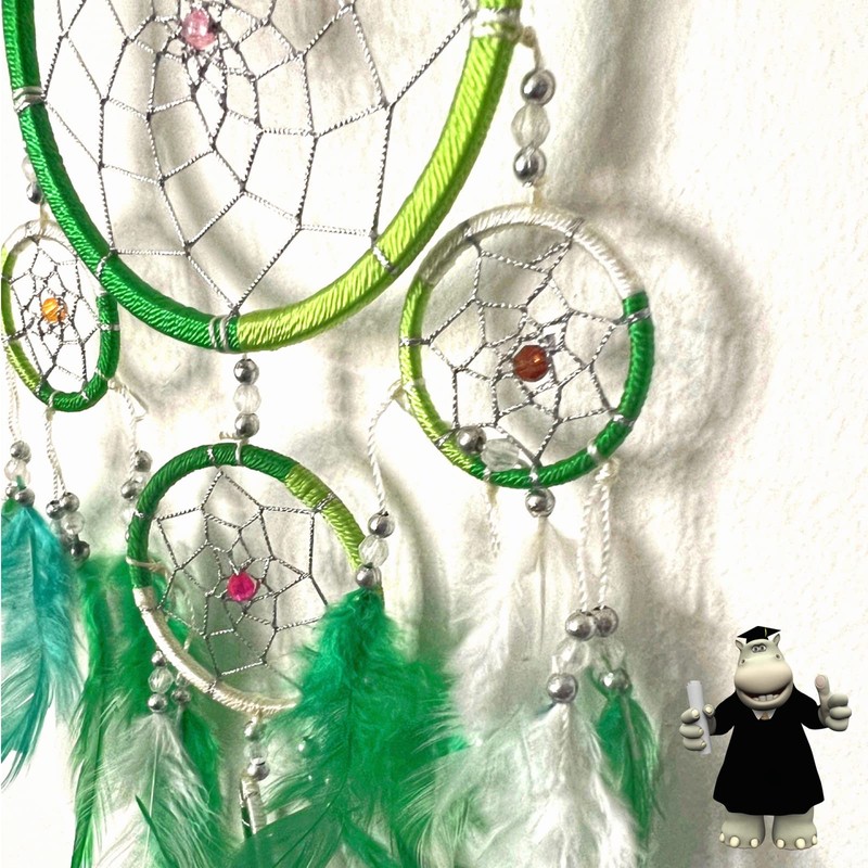 Smart Hippo Green and Light Green with Cream 5 ringed